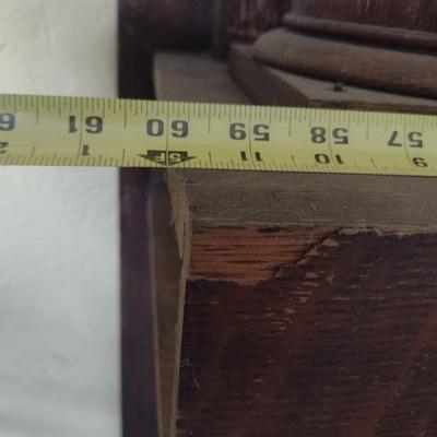 Vintage Oak Veneer Double Shelf Fireplace Mantle