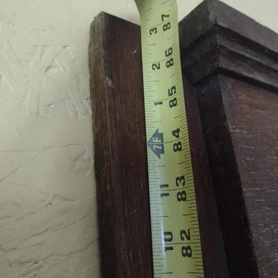 Vintage Oak Veneer Double Shelf Fireplace Mantle