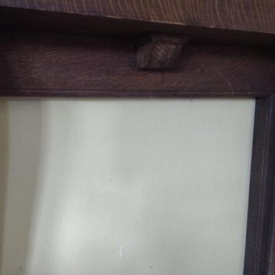 Vintage Oak Veneer Double Shelf Fireplace Mantle