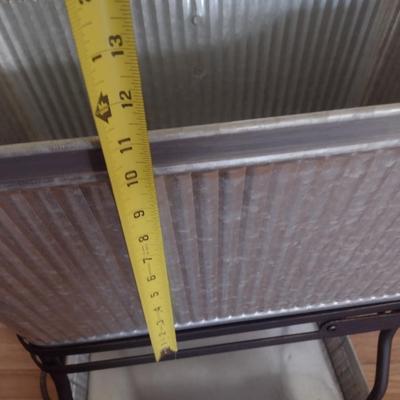 Metal Bucket and Tray Service Beverage Service Cart