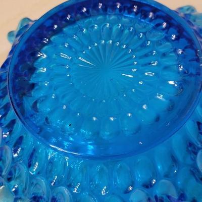 Blue glass bowl