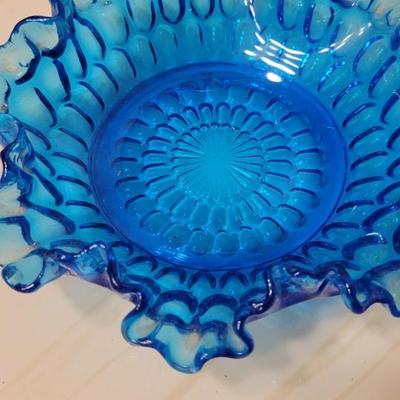 Blue glass bowl