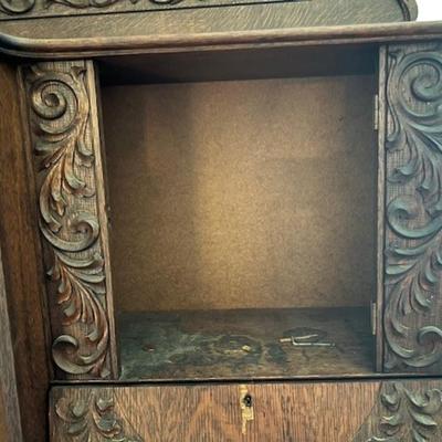 Victorian Oak Secretary