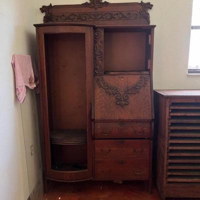 Victorian Oak Secretary