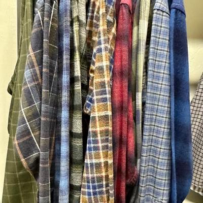 Lot of Mens flannel shirts most Size M some L