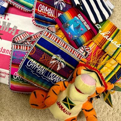 Lot of bright colored Travel bags and purses for Adults and Kids