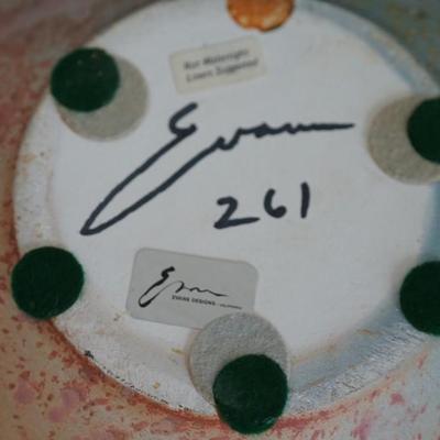 1980's CALIFORNIA ARTIST TONY EVANS RAKU POTTERY VESSEL