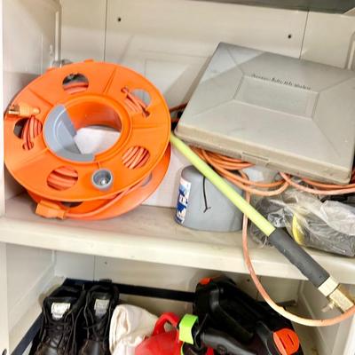 Garage Cabinet & Contents - Full of Fun stuff! Take a LOOK!!! Everything in photos included!!!