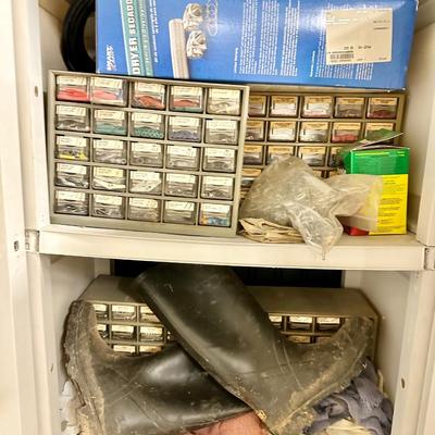 Garage Cabinet & Contents - Full of Goodies, Everything in photos included!!!!! Check it out!!