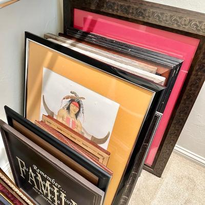Large Lot of Frames and Art. All included in photos!