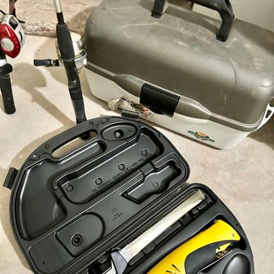 Golf Clubs &Fishing Poles (Rods and Reels), Brand new electric knife, Golf bag and more!!