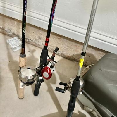 Golf Clubs &Fishing Poles (Rods and Reels), Brand new electric knife, Golf bag and more!!