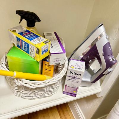 Cleaning Supplies, Iron, Ironing board and more!