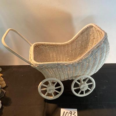 Wicker Baby Buggy Basket