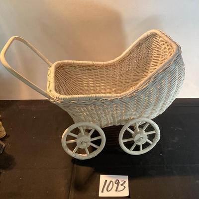 Wicker Baby Buggy Basket