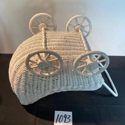 Wicker Baby Buggy Basket