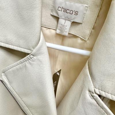 Beautiful Brand New Chicos Ladies Leather Jacket Size 1
