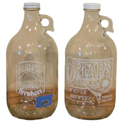 (2) 1/2 Gallon Collector Bottles
