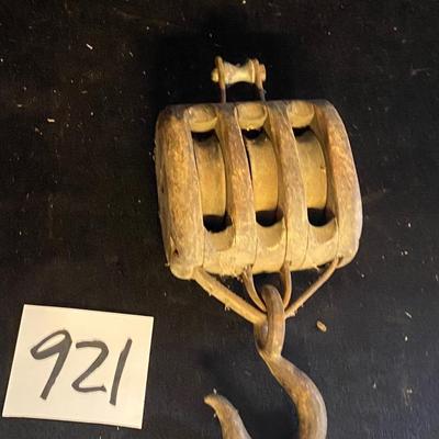 Vintage 3 Block Pulley