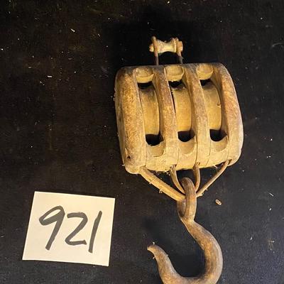 Vintage 3 Block Pulley