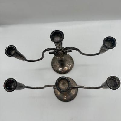 Vintage Hamilton Sterling Weighted Candelabra Pair