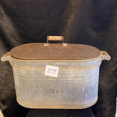 Vintage Galvanized Steel Boiler Tub