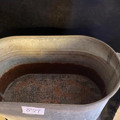 Vintage Galvanized Steel Boiler Tub