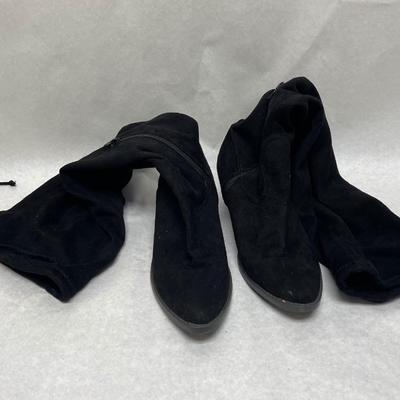 So Black Suede Boots