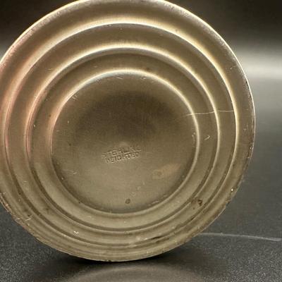 Sterling Weighted Glass Etched Vase