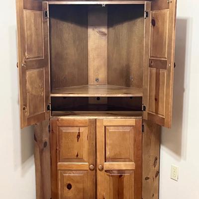 Custom Built ~ Solid Wood Corner Cabinet