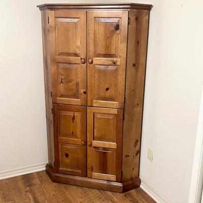 Custom Built ~ Solid Wood Corner Cabinet