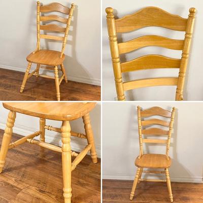 Farmhouse Pine Dinning Table With Six (6) Matching Chairs