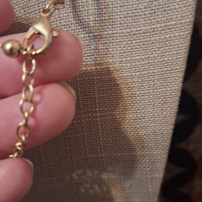 Multicolor metal necklace approximately 21 in long