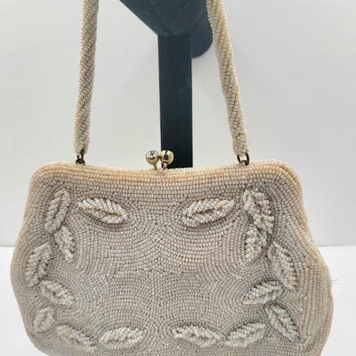 Vintage Beaded Bag & Hand Crafted Amethyst/Pearl Necklace