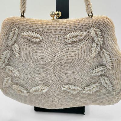 Vintage Beaded Bag & Hand Crafted Amethyst/Pearl Necklace
