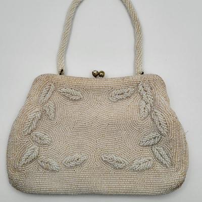 Vintage Beaded Bag & Hand Crafted Amethyst/Pearl Necklace