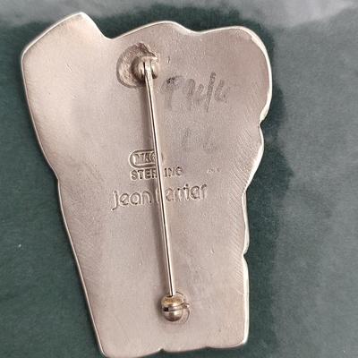 Native Jean Ferrier Pin & D. Dennis Sterling Ring 17.4gr