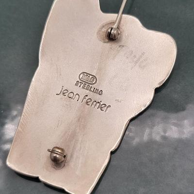 Native Jean Ferrier Pin & D. Dennis Sterling Ring 17.4gr