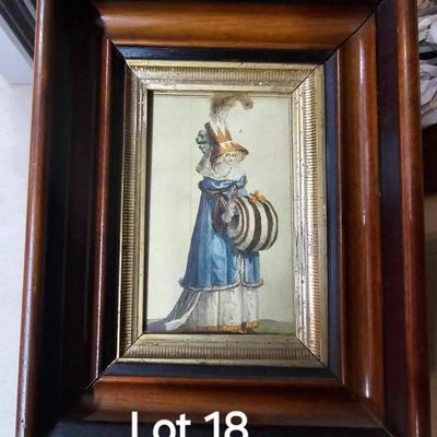 "Woman with Muff" appears to be a fashion plate.