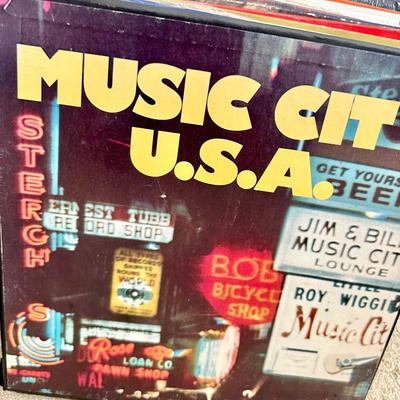 Large Lot of Vinyl Records 33's Over 50 included. Also, a Vinyl Storage Cabinet!