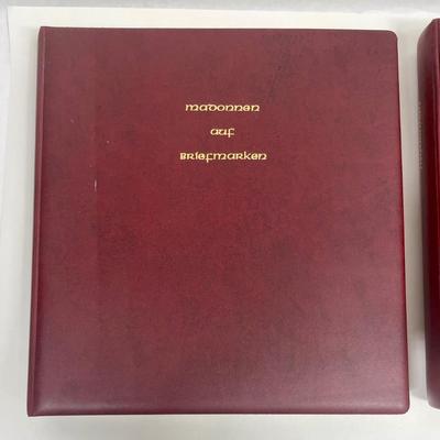 German Language Madonna Stamps Embossed Binders - Madonnen auf Briefmarken