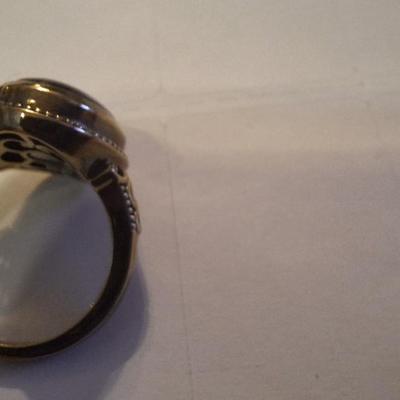 Copper ring with brown stone sz 8