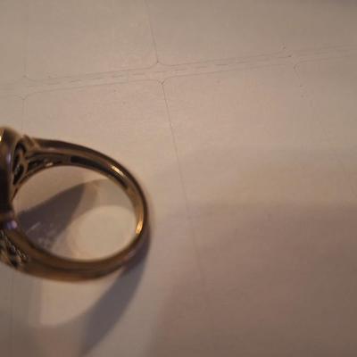 Copper ring with brown stone sz 8