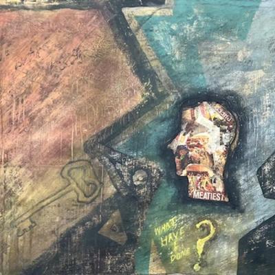 Robert Irving Signed Abstract on Canvas