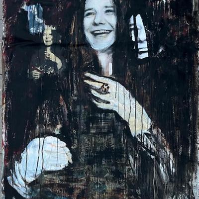 Janis Joplin Mixed Media on Canvas