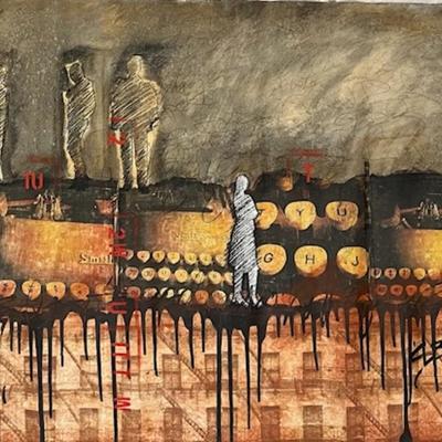 Signed Jenny Berry Acrylic on Canvas