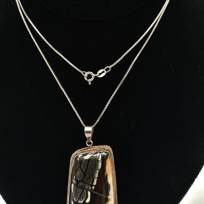 Picasso Jasper Necklace Sterling Silver