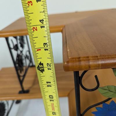 Metal/Wood Corner Shelf