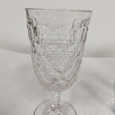 Vintage Crystal Glass Platter Deviled Egg Dish & Vases