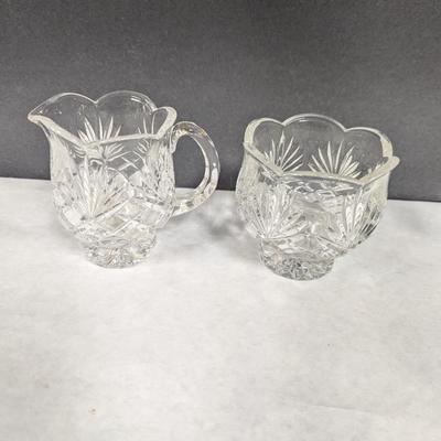 Hampton Hall By Noritake Crystal Creamer & Sugar Bowl